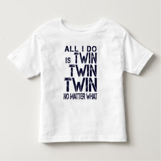 "Twin Twin Twin No Matter What" - Bergundy/Navy Kinder Shirts