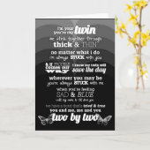***TWIN U BETEKENT DE HELE WERELD VOOR MIJ** KAART (Gele Bloem)