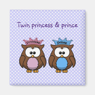 twin uil prinses & prins magneet