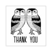 Twin Uilen Schattige Eenvoudig BABY SHOWER CUSTOM Rubberstempel (Afrduk)