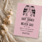 Twin Uilen Schattige Eenvoudig Chique BABY SHOWER  Kaart