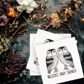 Twin Uilen Schattige Eenvoudig Chique CUSTOM Servet