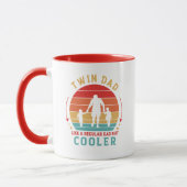 Twin Vader Retro Zonsondergang Koffie Mok (Links)