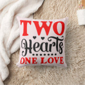 Twin Valentines- Two Hearts One Love Pillow Kussen (Deken)