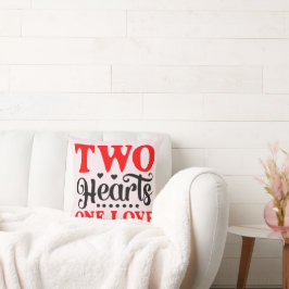 Twin Valentines- Two Hearts One Love Pillow Kussen