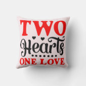 Twin Valentines- Two Hearts One Love Pillow Kussen (Achterkant)