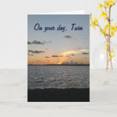 TWIN-VAN ZONSOPGANG TOT ZONSONDERGANG = FANTASTISC KAART (Gele Bloem)