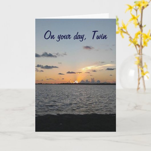 TWIN-VAN ZONSOPGANG TOT ZONSONDERGANG = FANTASTISC KAART (Gele Bloem)