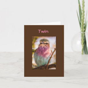**TWIN** VERJAARDAGSKAART MET TWEET KAART
