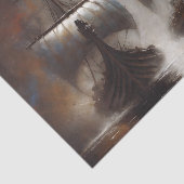Twin Viking Longships Decoupage Tissuepapier (Detail)