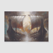 Twin Viking Longships Decoupage Tissuepapier (Voorkant)