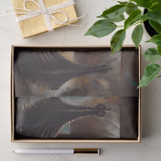 Twin Viking Longships Decoupage Tissuepapier (Geschenk)