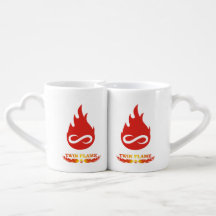 Twin vlammen paar mokken