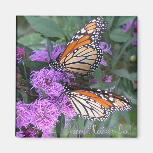 Twin Vlinders/ Happy Moederdag Magneet (Voorkant)