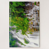 Twin Watervallen Tennessee.Kerstgroeten Legpuzzel (Verticaal)