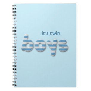 twin wazige jongens notitieboek