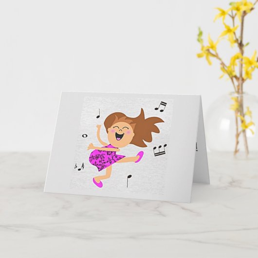 **TWIN** "WEDERZIJDSE VERJAARDAG" = GELUKKIGE DANS KAART (Gele Bloem)