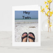 TWIN-WEET WAT JE DOET VOOR "JE" VERJAARDAG KAART (Gele Bloem)