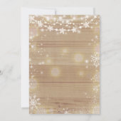 Twin Winter Baby shower Invitation Rustic White Kaart (Achterkant)