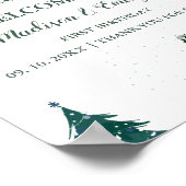 Twin Winter Onderland Kerstmis Welkom Verjaardag Poster (Hoek)