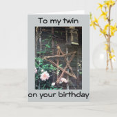 TWIN-YOU IS EEN STER OP JE VERJAARDAG KAART (Gele Bloem)