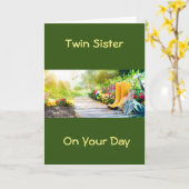 **TWIN ZUSTER** RELAX / HET IS JE DAG KAART (Gele Bloem)
