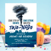 Twinado Tornado Blue Grunge Verjaardag