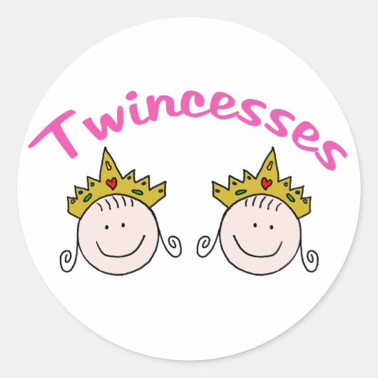 Twincess Graphic Ronde Sticker (Voorkant)