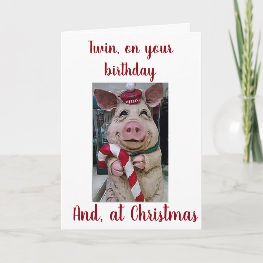 ***TWINDE TWEEDE ZETDAG * * * * * CHRISTMAS * * * FEESTDAGEN KAART (Voorkant)