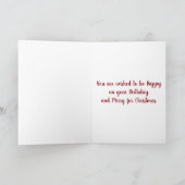 ***TWINDE TWEEDE ZETDAG * * * * * CHRISTMAS * * * FEESTDAGEN KAART (Binnen)