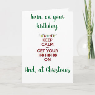 ***TWINDE TWEEDE ZETDAG * * * * * CHRISTMAS * * * FEESTDAGEN KAART