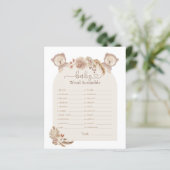 Twinden Beren Word Scramble Baby shower Game (Staand voorkant)