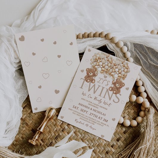 Twinden die we kunnen wachten Baby shower Kaart