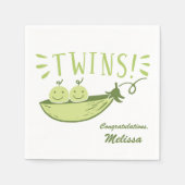 Twinden erwten in een Baby shower van de Pod Napki Servetten (Voorkant)