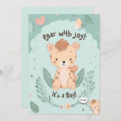 Twinden Het is een jongen! | Vun Baby shower-uitno Kaart (Voorkant / Achterkant)