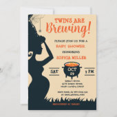 Twinden zijn aan het groeien. Halloween Witch Baby Kaart (Voorkant)