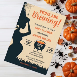 Twinden zijn aan het groeien. Halloween Witch Baby Kaart