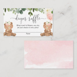 Twindenergie draagt roze florale diaper raffinage informatiekaartje