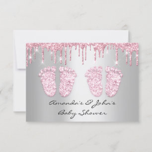 Twindenergie met Baby shower en glitter drijft mei Kaart