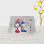 * * * TWINE BROER OF TWEEMAAL ZISTER * * ZWANGDAG  KAART (Gele Bloem)