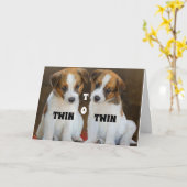 * * * TWINE BROER OF TWEEMAAL ZISTER * * ZWANGDAG  KAART (Gele Bloem)