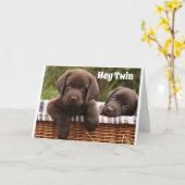 * * * TWINE BROER OF TWEEMAAL ZISTER * * ZWANGDAG  KAART (Gele Bloem)