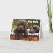 * * * TWINE BROER OF TWEEMAAL ZISTER * * ZWANGDAG  KAART (Voorkant)