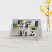 * * * TWINE BROER OF TWEEMAAL ZISTER * * ZWANGDAG  KAART (Gele Bloem)