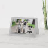 * * * TWINE BROER OF TWEEMAAL ZISTER * * ZWANGDAG  KAART (Voorkant)