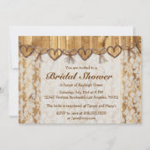 Twine Rustic Lace Wedding Invitation Kaart (Voorkant)