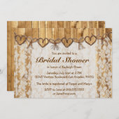 Twine Rustic Lace Wedding Invitation Kaart (Voorkant / Achterkant)