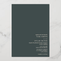 Twine Wereldbollen Emerald Wedding Folie Uitnodigi