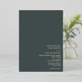 Twine Wereldbollen Emerald Wedding Folie Uitnodigi Uitnodiging (Staand Voorkant)