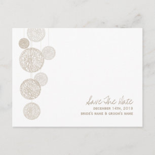 Twine Wereldbollen Modern Wedding Save the Date Aankondigingskaart